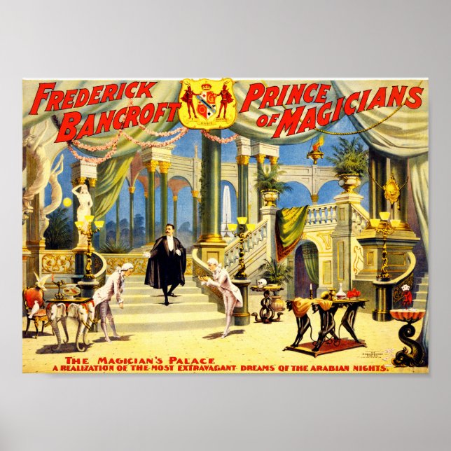 Vintage Magician Frederick Bancroft Poster (Framsidan)