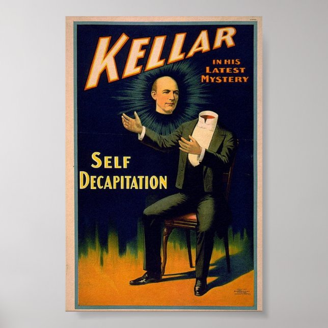 Vintage Magician Illustration Poster (Framsidan)
