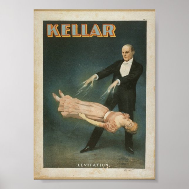 Vintage Magician Illustration Poster (Framsidan)