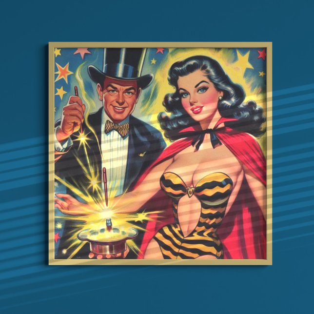 Vintage Magician Pin Up Poster (Skapare uppladdad)