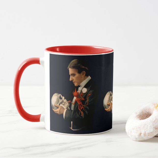 Vintage Magician, Thurston håller en människo skal Mugg (Med munk)