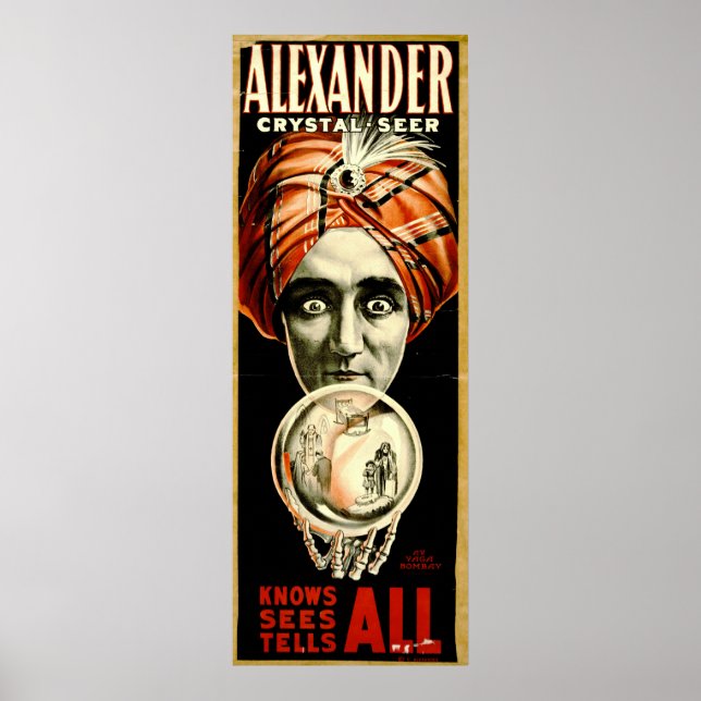 Vintage Magicians Playbill 1910 Poster (Framsidan)