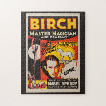 Vintage Magiker Affisch Pussel Illusionist