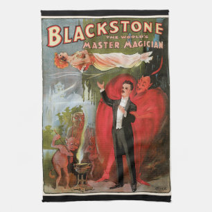 Vintage magiplakat, Great Blackstone Magician Kökshandduk