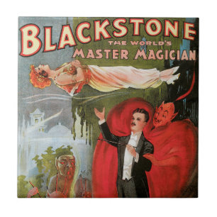 Vintage magiplakat, Great Blackstone trollkarl Kakelplatta