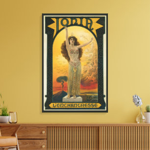 Vintage magiplakat, Ionia L'Enchantress Canvastryck