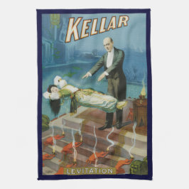 Vintage magiplakat, trollkarlen Harry Kellar Kökshandduk