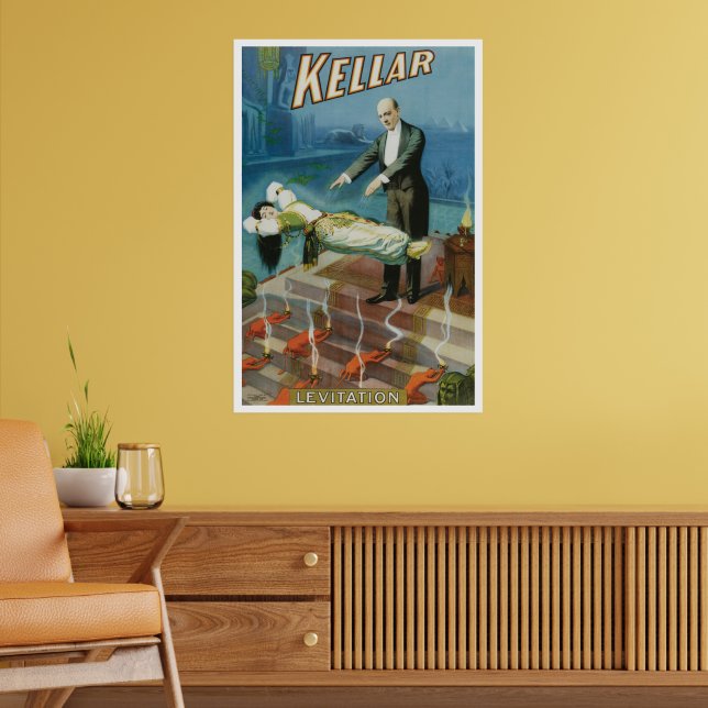 Vintage magiplakat, trollkarlen Harry Kellar Poster (Vardagsrum 2)