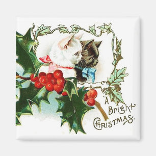 Vintage Magnet, Jul Kittens Magnet