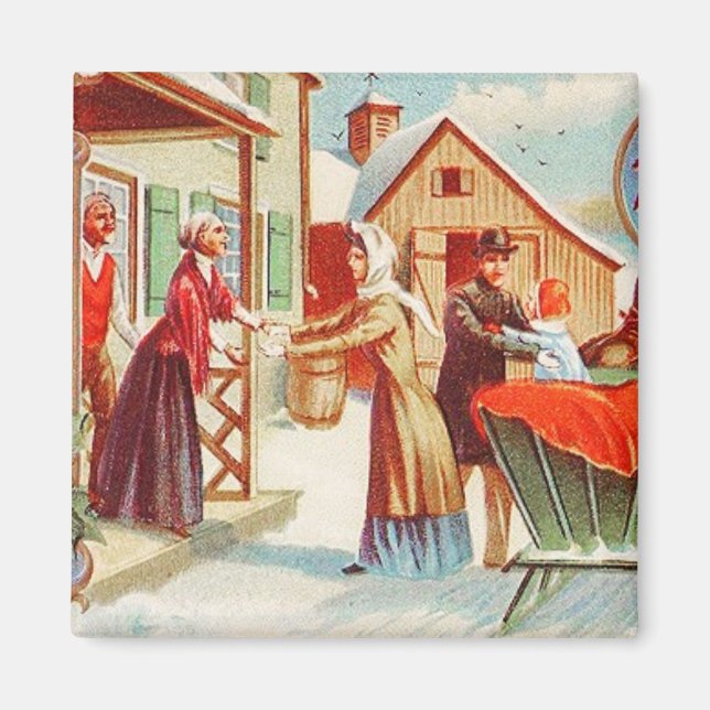 Vintage Magnet - julhälsning (Framsidan)