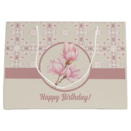 Vintage Magnolia Beige Ephemera Mönster