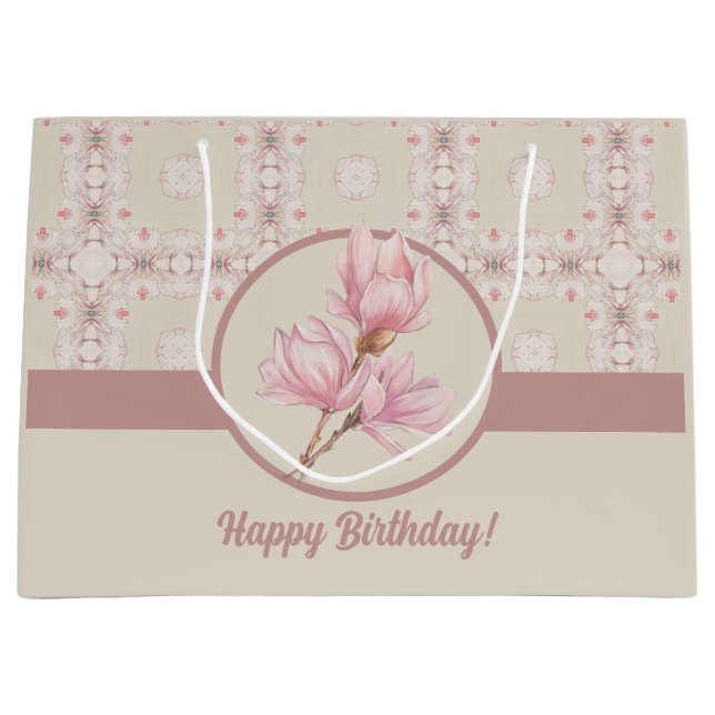 Vintage Magnolia Beige Ephemera Mönster (Framsidan)