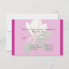 vintage magnolia blomma vår bröllop RSVP OSA Kort