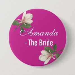 vintage Magnolia-blomman i rosa. bröllop-brid Knapp