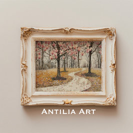 Vintage Magnolia Blommar Mosaic Botanical Park Poster