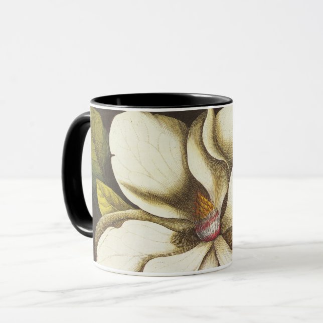 Vintage Magnolia Flowers Plant med utsäde Mugg (Framsida vänster)