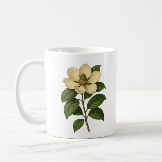 Vintage magnolia kaffemugg (Vänster)