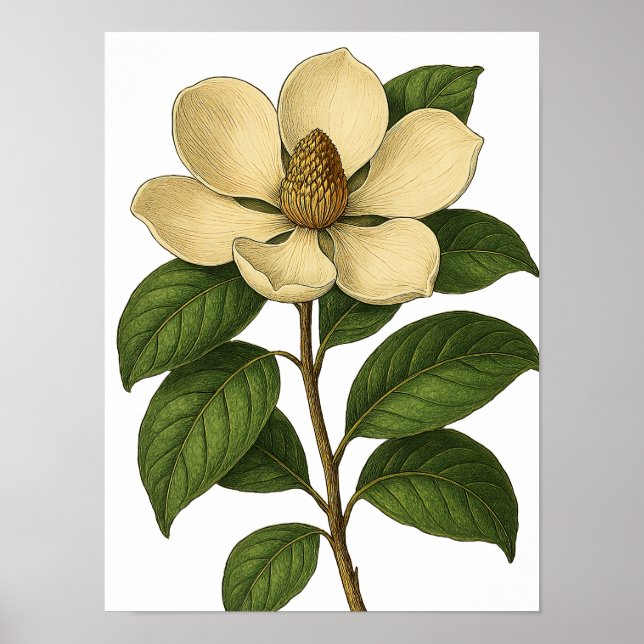 Vintage Magnolia Poster (Framsidan)