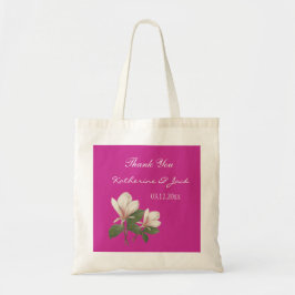 vintage magnolia rosa bröllopsgåva tack tygkasse