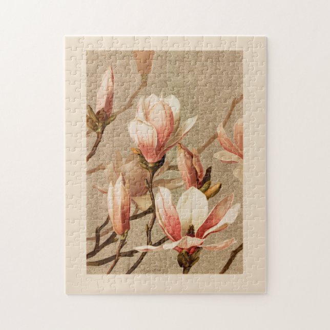 Vintage Magnolias Lithograph Pussel (Vertikal)