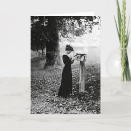 Vintage Mailbox Victorian Woman Kort
