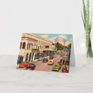 Vintage Main Street Ft. Myers-kort Anteckningskort