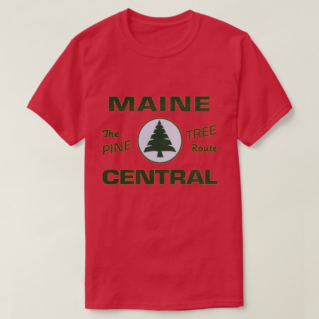 Vintage Maine Central Railroad Gräs Träd T Shirt (Design framsida)