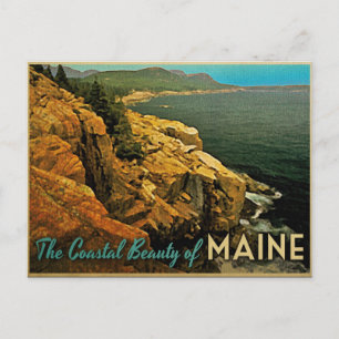 Vintage Maine Kusten Vykort