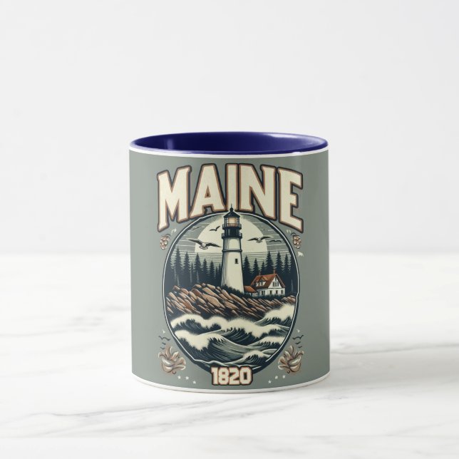 Vintage Maine Lighthouse Mugg (Center)