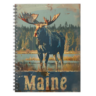 Vintage Maine Moose Anteckningsbok