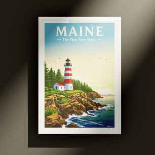 Vintage Maine Vykort