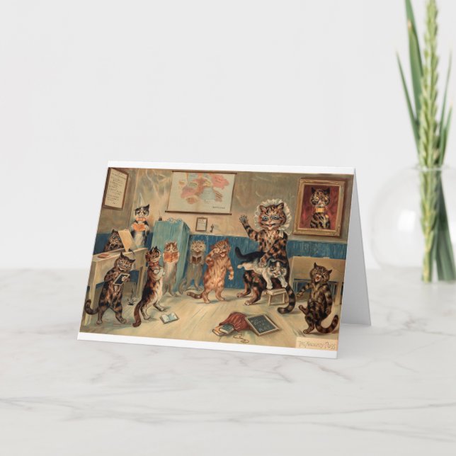 Vintage Mainzer Cats - Naughty Student Kort (Framsida)