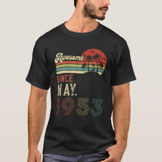 Vintage maj 1953 69 födelsedag Retro 69 år gammal T Shirt