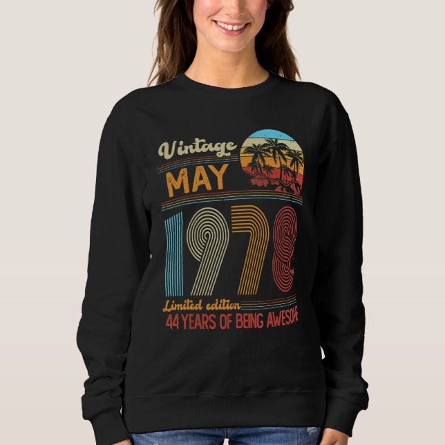 Vintage maj 1978 Födelsedag 1 T Shirt (Framsida)