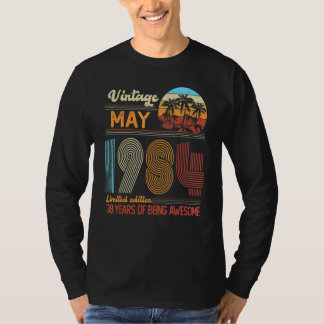 Vintage Maj 1984 38 år gammal 38: e B- dagars deko T Shirt