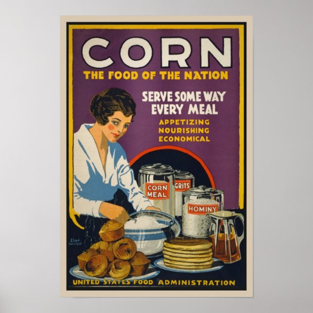Vintage Maj-baserad mat Ad-Poster Poster (Framsidan)