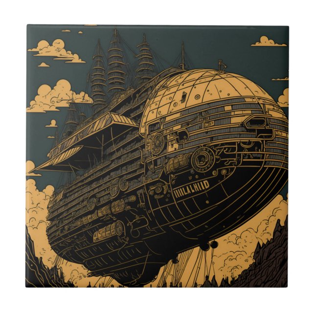 Vintage Majesty - Retro Art Kakelplatta (Framsidan)
