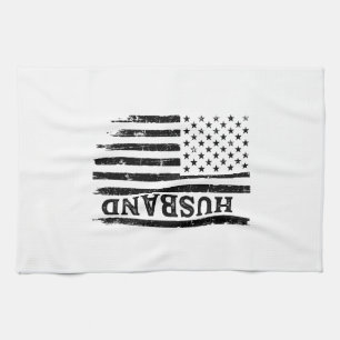 Vintage Make Husbands Patriotiska Flagg Shirt Desi Kökshandduk