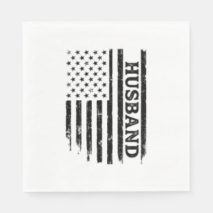 Vintage Make Husbands Patriotiska Flagg Shirt Desi Pappersservett
