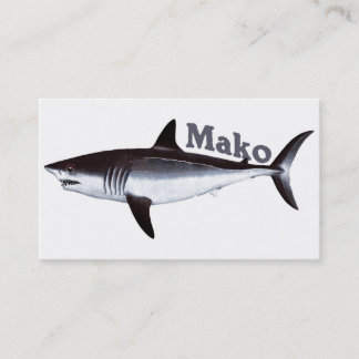 Vintage Mako Shark Visitkort