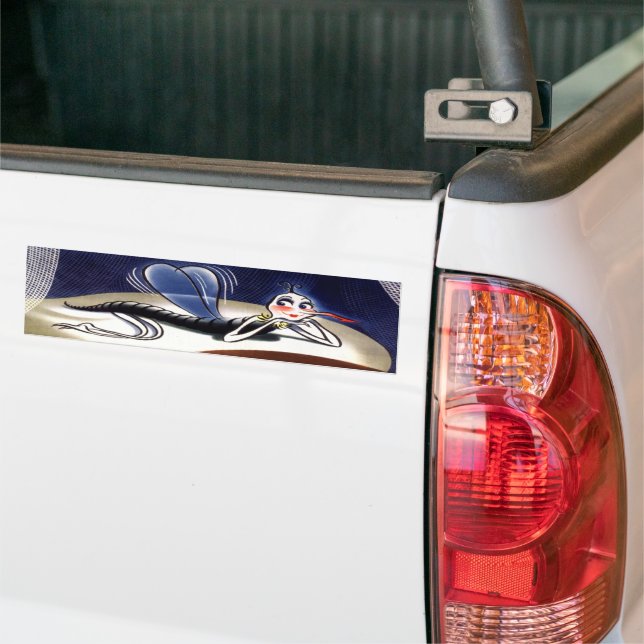 Vintage Malaria Mosquito Bildekal (På lastbil)