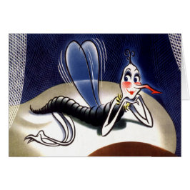 Vintage Malaria Mosquito Hälsningskort
