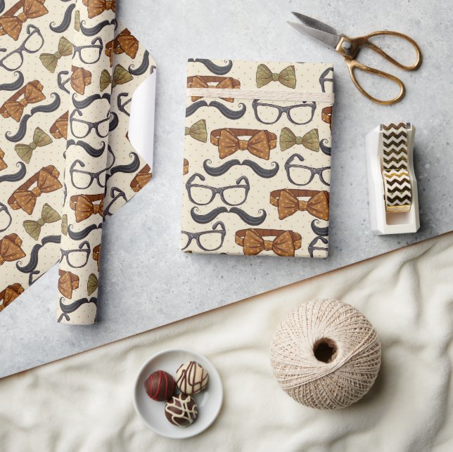 Vintage Male Mönster Presentpapper (Hantverk)