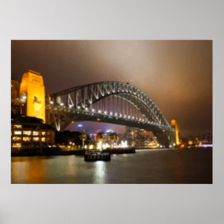 Vintage målerisk Sydney Harbour Bridge Poster