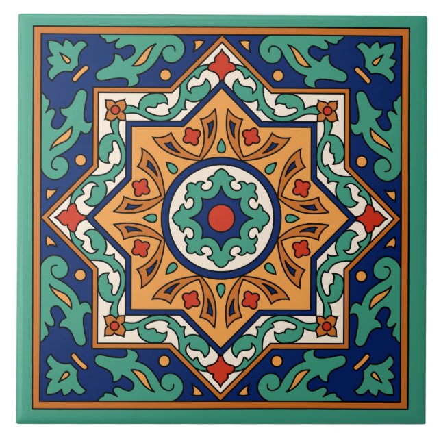 Vintage Malibu-paneldesign Kakelplatta (Framsidan)