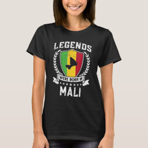 Vintage Maliska Flagga är födda i Mali T Shirt