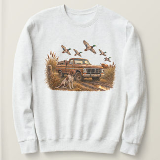 Vintage Mallard Andjakt Pickup Lastbilj Hund T Shirt