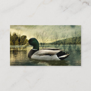 Vintage Mallard Anka Weasted-vykort Visitkort