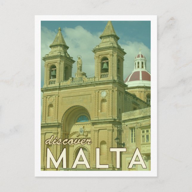 Vintage Malta-vykort Vykort (Framsida)