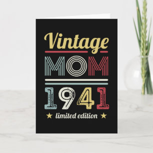 Vintage Mamma 1941, 80:e födelsedagsgåva Kvinnor R Kort